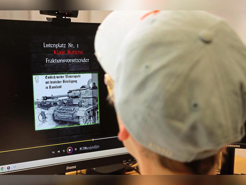 Vermeintliche Screenshots von Facebook- und Twittereinträgen der AfD-Kandidaten zeigt ein Anti-AfD-Video, das derzeit in Anröchte viral geht. Foto: Dietz