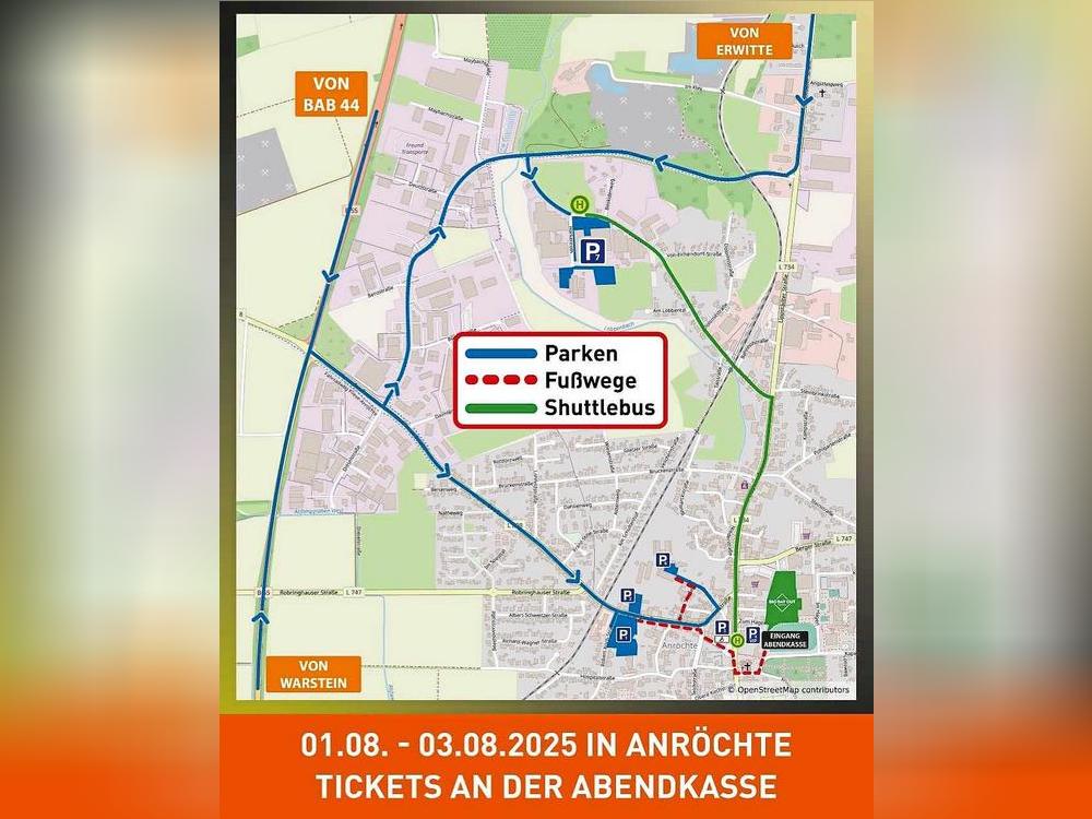 Die Parkplatzsituation beim Big Day Out.