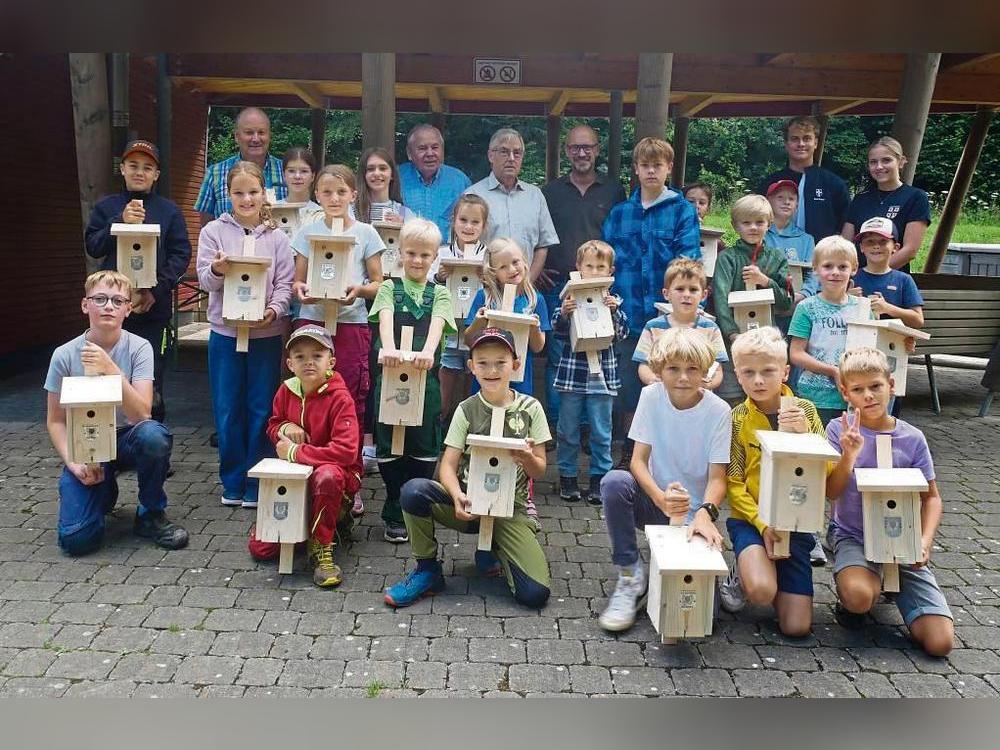 22 Kinder nahmen an der Ferienaktion mit dem Hegering Rüthen teil. Foto: Bsdurek