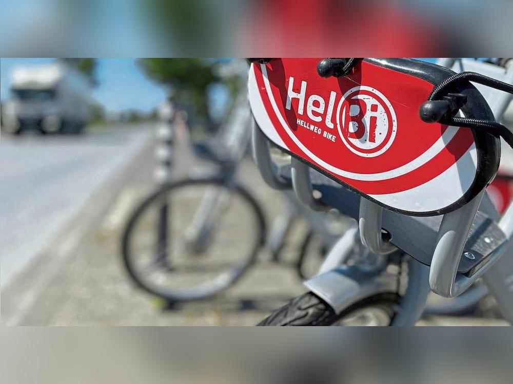 Laut RLG wird das Mietsystem Helbi in Lippstadt (hier Mieträder an der Hansastraße) besonders gut angenommen. Foto: Winkelmann