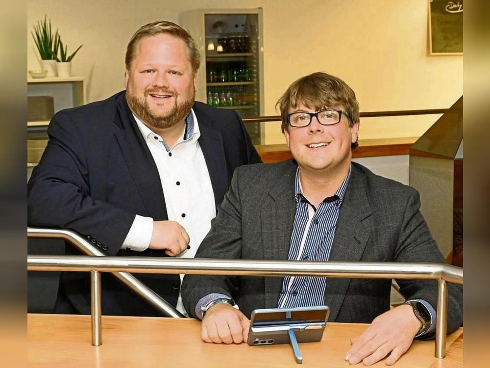 In der Stichwahl: Heinrich Frieling (CDU, l.) und SPD-Kandidat Dr. Bastian Weber. Foto: Dahm