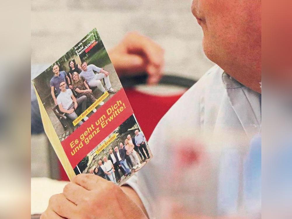 „Es geht um Dich und ganz Erwitte“: Der liberale Kommunalwahlkampf hat in der Stadt offenbar nicht verfangen. Die FDP betreibt nun Ursachenforschung. Foto: Ulrike Dietz