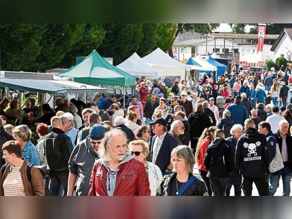 Die Besucher strömten in Scharen zum Haus Düsse, um sich beim Bauernmarkt über die Landwirtschaft zu informieren, bei den Direktvermarkten einzukaufen und sich gut zu verpflegen.
