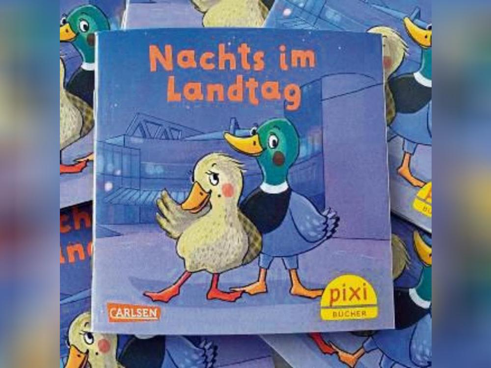 Pixi-Buch mit Botschaft. Foto: Landtag NRW
