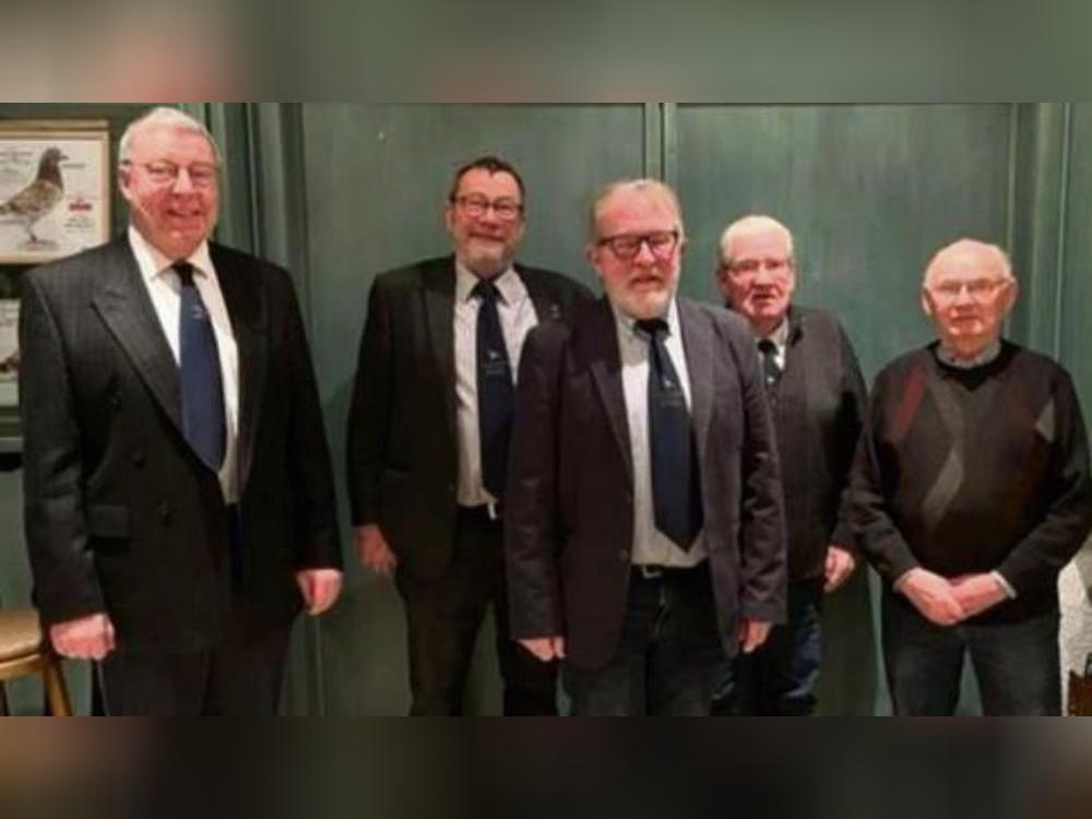 Der Jubiläumsvorstand: Ulrich Pohle, Franz Harrenkamp, Franz-Josef Wieneke, Franz Wieneke und Anton Schweins.