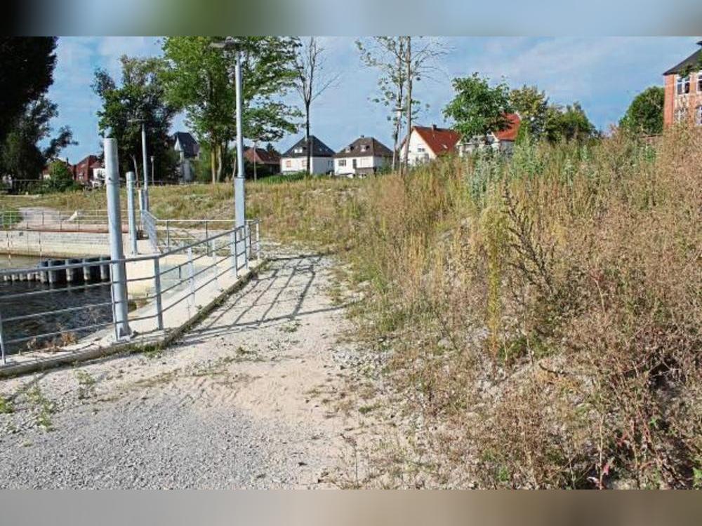 Volker Claes möchte wissen, warum die Anlage an der Kanustrecke freigegeben wurde, wenn die Grünfläche „noch nicht in Ordnung“ ist. Fotos: Pia Mintert