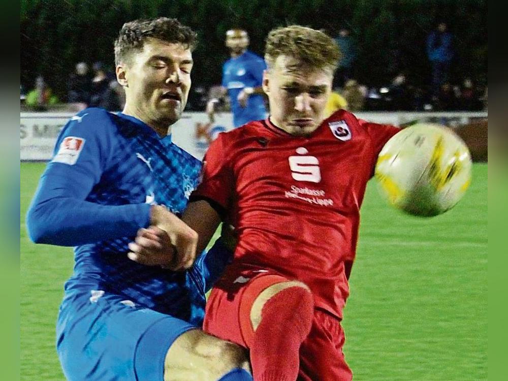 Den Flow wieder aufnehmen: Maximilian Franke (r.) und der SV Lippstadt wollen nach zwei sieglosen Spielen zuletzt endlich wieder dreifach punkten. Foto: Thorsten Heinke