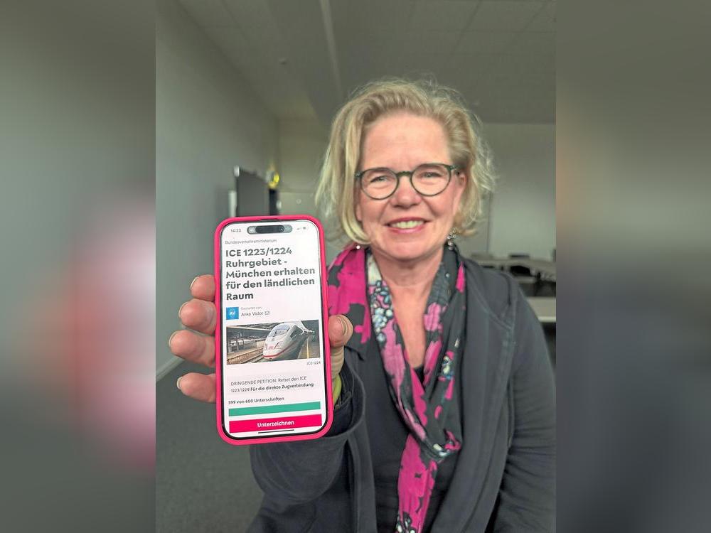 Anke Victor kämpft mit einer Online-Petition für den Erhalt der ICE-Verbindung nach München. Fast 4000 Menschen haben die Petition bereits unterzeichnet. Foto: Carolin Cegelski