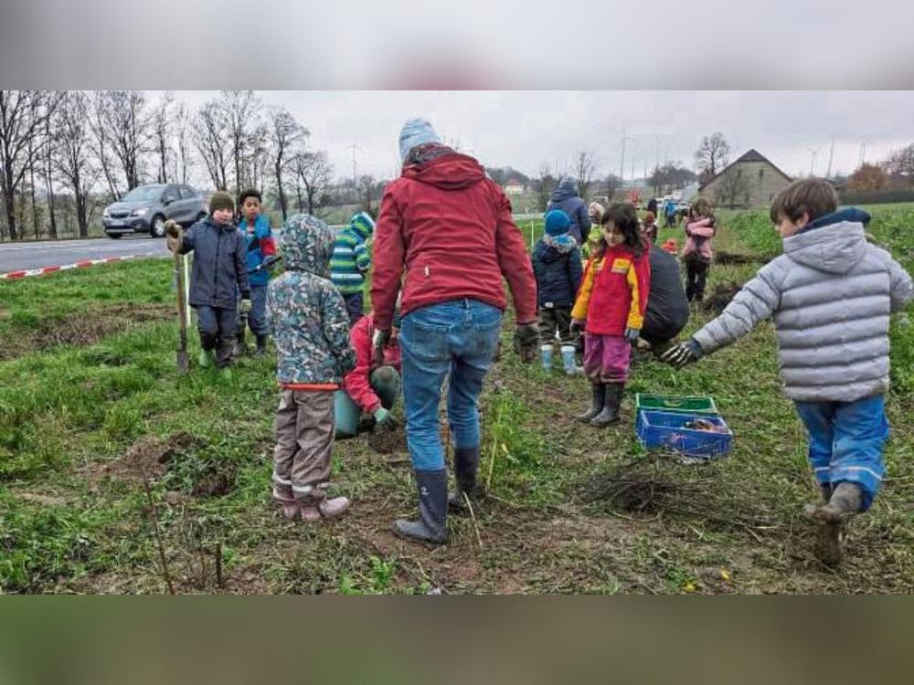 Die Zweitklässler der Waldorfschule Soest betreiben aktiv Naturschutz im Unterricht.