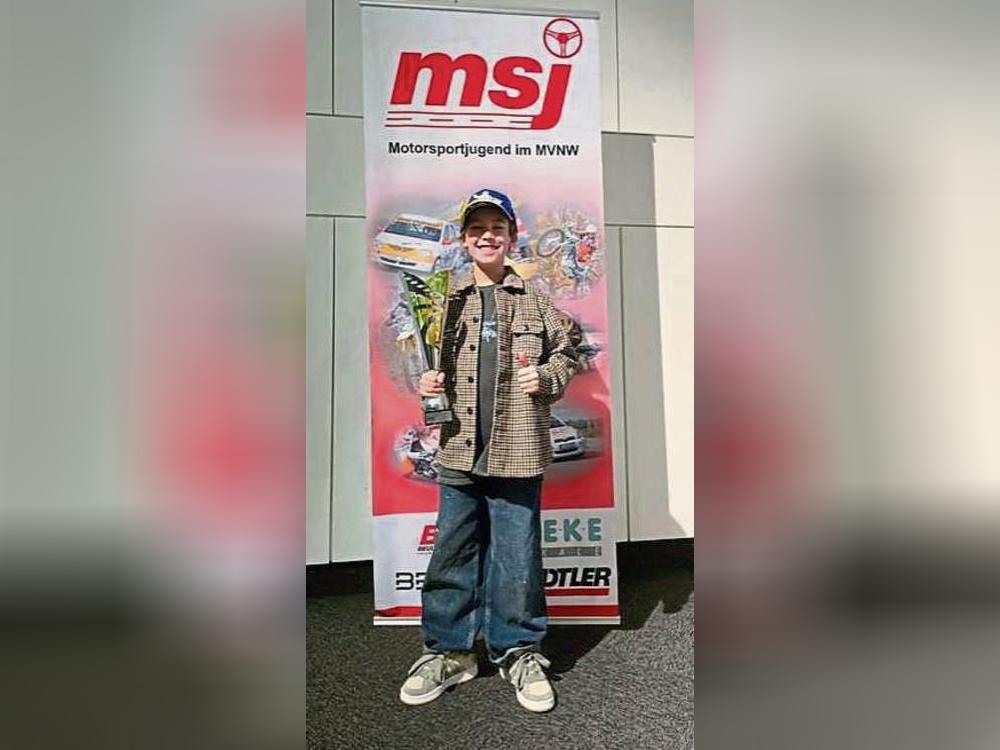 Piet Cußmann vom MSC Bergstadt Rüthen wurde in der Kategorie Kartslalom NRW-Vizemeister.