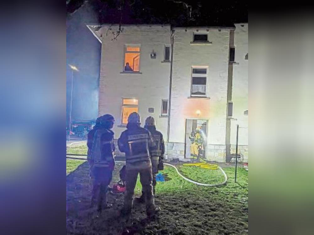 Die Feuerwehr war wegen eines Kellerbrandes an der Beckumer Straße im Einsatz. Foto: Feuerwehr Lippstadt