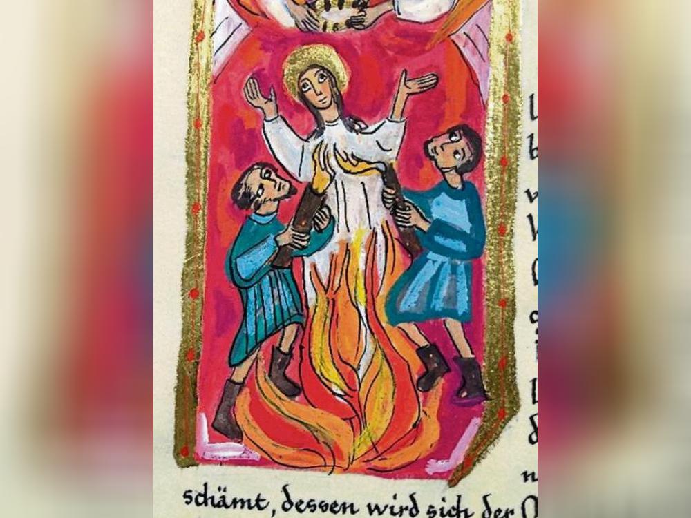 Ein kunstvolles Evangelistar aus Hörste bereichert die Jubiläumsausstellung.