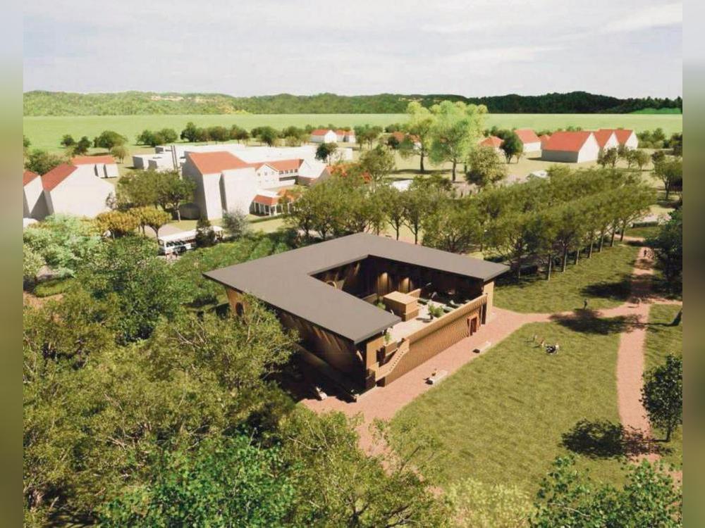 Gradierwerk trifft Inhalatorium: Damit Bad Waldliesborn wieder durchatmen kann, setzt die Stadt auf ein besonderes Projekt. Der Rat muss noch darüber abstimmen. Visualisierung: GGS Architekten