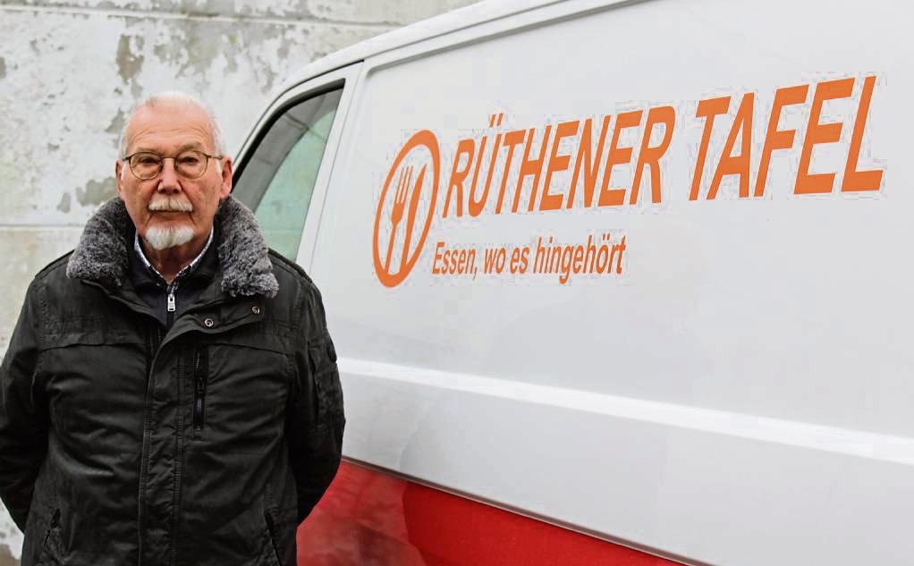 Erhard Nölleke, Pensionär, übernimmt nun die Koordination der Rüthener Tafel. Mit etwa 35 Ehrenamtlichen kümmert er sich um die Versorgung von ca. 160 Bedürftigen. Foto: Mintert