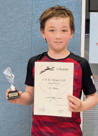 Erneut das Finale erreichte Felix Czoske. Am Ende durfte er sich im Jungeneinzel U13 über Platz zwei freuen.