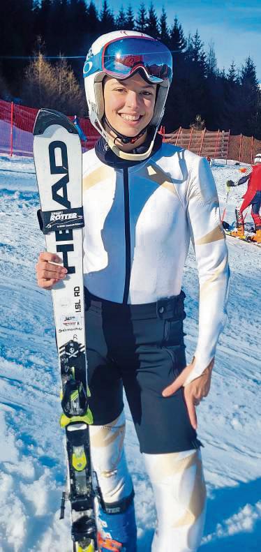 Hatte gut lachen. Romy Stellmacher landete bei den Rennen im Skigebiet Steinach zweimal auf Rang eins.