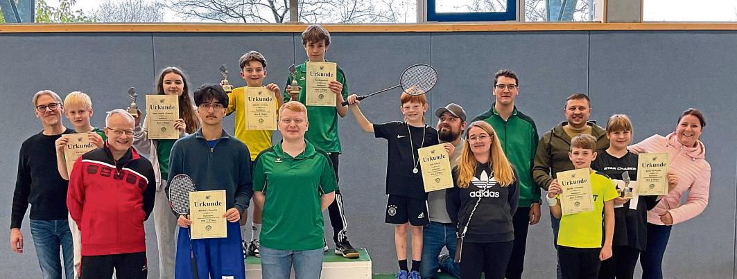 Auch im Nachwuchsbereich ermittelten die Badminton-Akteure des SV Steinhausen ihre neuen Vereinsmeister. 2026 soll es eine Neuauflage der Titelkämpfe geben.
