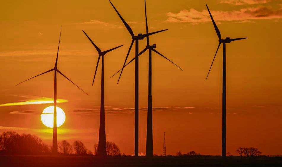 Von den ungewollten fünf Windrädern möchte die Stadt nun profitieren. Foto: Patrick Pleul/dpa