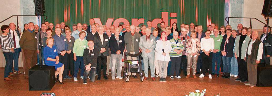 In der Sauerlandhalle würdigte Verdi die jahrzehntelange Treue der Gewerkschafter.