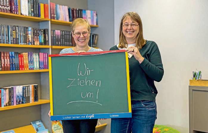 Auch Heike Lehmann (l.) und Claudia Schmitt freuen sich über den Umzug in die Bäckstraße.