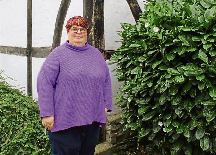 Julia Rüsing präsentierte die Top-Themen der Linken in Erwitte für die Kommunalwahl. Foto: Mintert