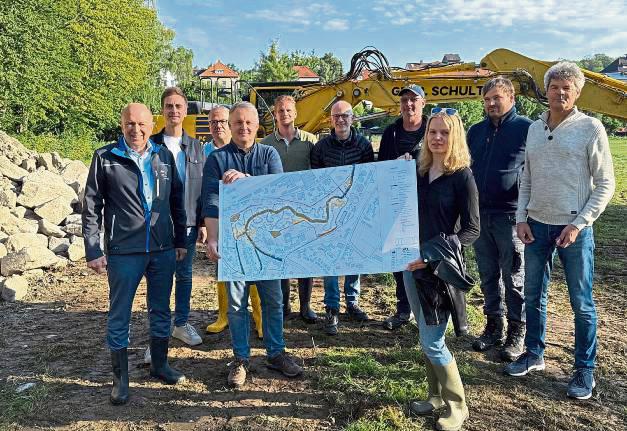 Die Renaturierung ist ein Gemeinschaftsprojekt des WOL, der Stadt Büren, der NRW-Stiftung, dem Ingenieurbüro Welling & Partner und dem Bauunternehmen Gebr. Schulte.