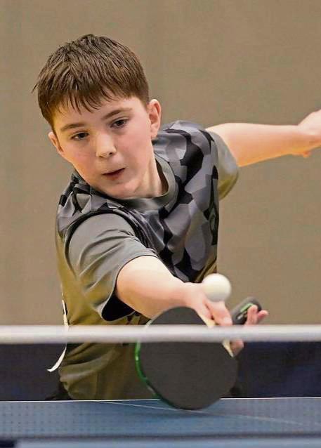 Nicht zu stoppen war Ole Brock vom TTC DJK Bad Westernkotten, der mit dem Gewinn des westdeutschen Einzeltitels bei den Jungen 15 seinen bisher größten sportlichen Erfolg feierte. Fotos: Fuhrmann