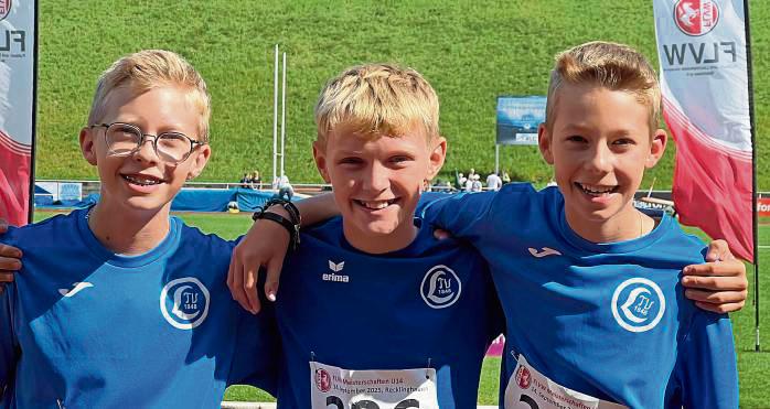 Vertraten die Farben des LTV in Recklinghausen (v.l.): Vincent Hesse, Damian Albrecht und Julius Hesse.
