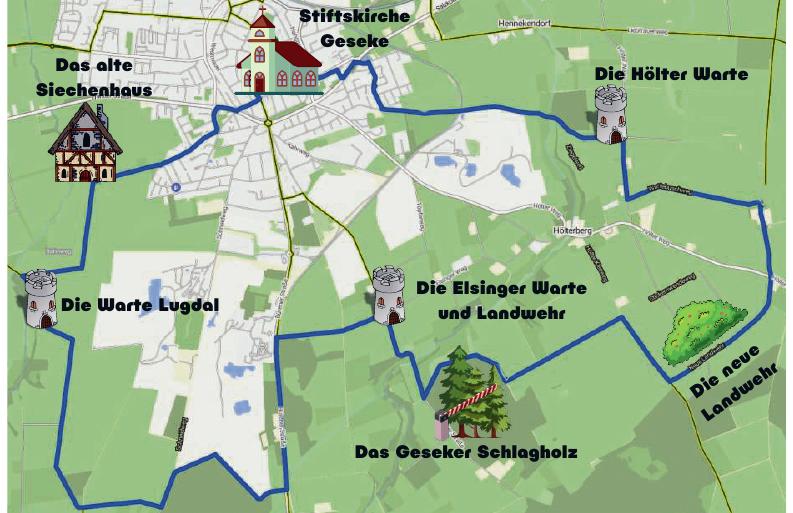 Schülerinnen und Schüler des Gymnasiums Antonianum haben eine Radtour zu den Geseker Landwehren erstellt, die durch die Geseker Feldflur führt.