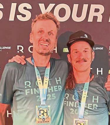 In Roth über die Langdistanz am Start: Andreas Romberg (l.) und Dominik Diers vom LTV Lippstadt.