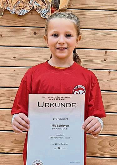 Mia Schieven war beim DTG-Pokal in Dortmund am Start.