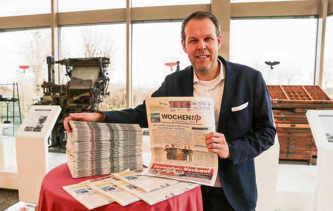 Der Erscheinungstag ist nunmehr der Samstag, „doch der Wochentip bleibt unseren Lesern und Kunden auch künftig in der Weise erhalten, wie sie ihn kennen und schätzen“, betont Geschäftsführer Bernd Moormann. Foto: Nicole Toposch