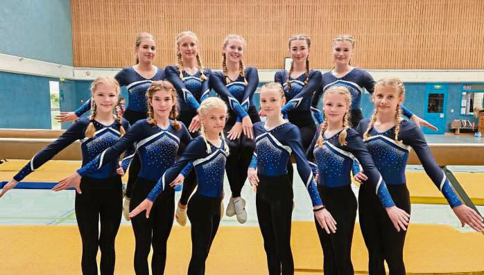 Für den SCL starteten (h.v.l.) Aurelia Schulzek, Mira Brieskorn, Léna Castagné, Diana Hartmann, Jana Hiebert, (v.v.l.) Arina Schmidt, Lisa Schindler, Kate Becker, Edda Coralic, Alissa Schmidt und Julienne Becker.