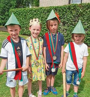 Joa und Greta Volmer regieren die Berenbrocker Kinderschützen.