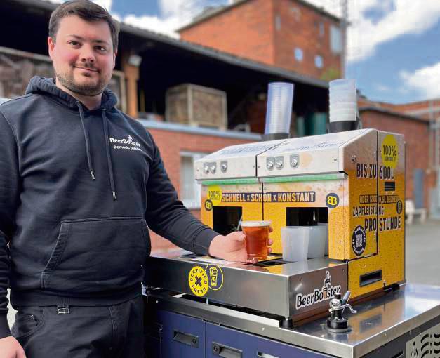 Der HSHL-Absolvent Domenic Drechsel (Entrepreneurship-Master) hat die Firma Beer-Booster in Delbrück im Nebenerwerb gegründet. Hauptberuflich ist er übrigens Mitarbeiter in einem Forschungsprojekt zur Energieeffizienz bei KI.