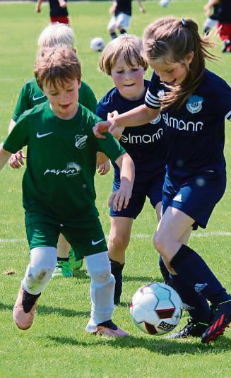 Nicht die G-Junioren, wie zuletzt in Geseke, sondern die F-Junioren spielen diesmal beim Tag des Kinderfußballs in Esbeck. Foto: Wiegand
