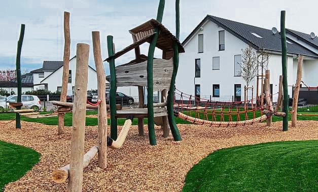 Der neue Spielplatz am Martin-Luther-Ring.