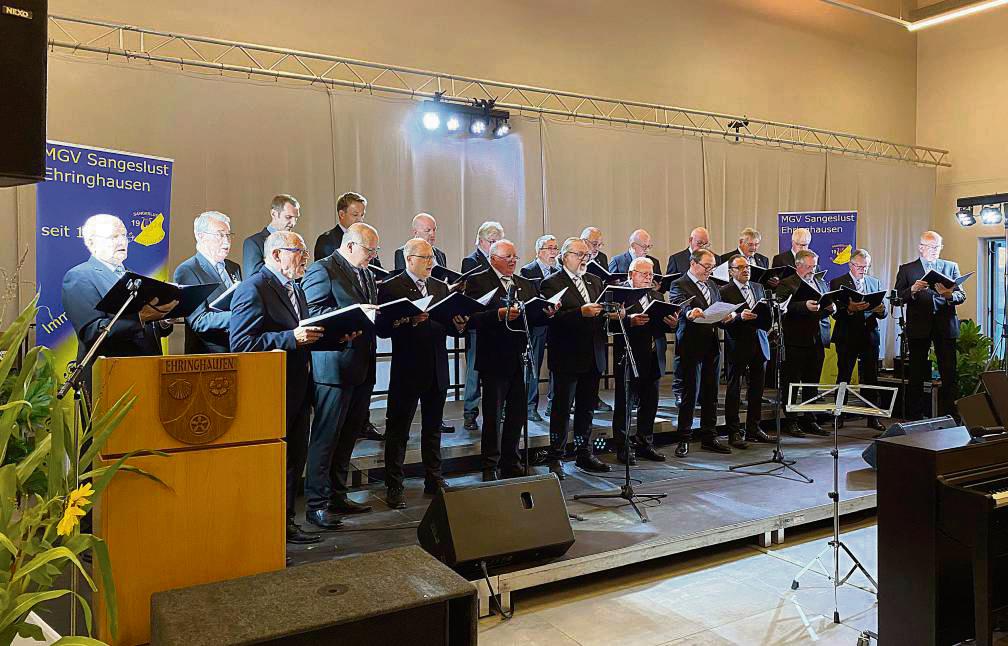 Eigentlich war das große Jubiläum schon im letzten Jahr, doch krankheitsbedingt musste der Männergesangverein Sangeslust Ehringhausen die Geburtstagsfeier um ein Jahr verschieben.