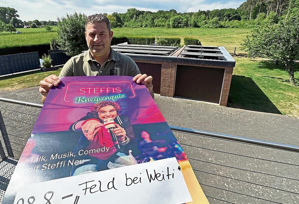 Talk, Musik und Comedy mit Steffi Neu: Andreas Weitkemper ist am 28. August Gastgeber für „Steffis Kneipenquiz“. Die Veranstaltung ist schon restlos ausverkauft. Foto: Cegelski