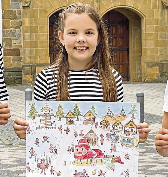 Lina Paulfeuerborn hat das Titelbild des Adventskalenders gestaltet, der ab Sonntag verkauft wird.
