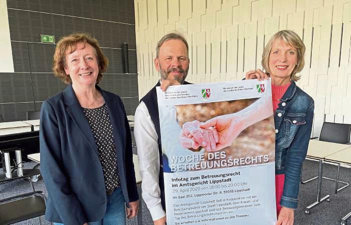 Haben den Infotag zum Betreuungsrecht am Amtsgericht organisiert (v.l.): Direktorin Claudia Kruse, Geschäftsleiter Ralf Trilling und Richterin Eva Schulte-Runge. Foto: Rückert