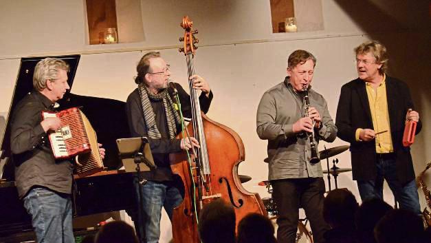 Klezjazz boten im Kulturgut Winkhausen Jazz, Klezmer und einen Hauch von Swing. Foto: Gröbing