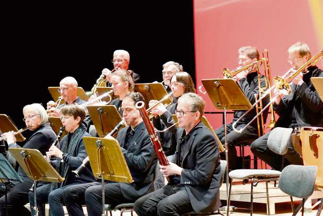 Die Bläsersektion des Sinfonieorchesters der Lippstädter Conrad-Hansen-Musikschule.
