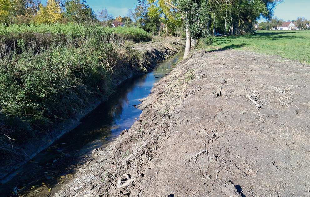 Der Stirper Mühlenbach wurde auf einer Länge von rund 500 Metern ausgebaggert. Laut Abu wurde der Kreis Soest darüber nicht in Kenntnis gesetzt. Foto: Abu