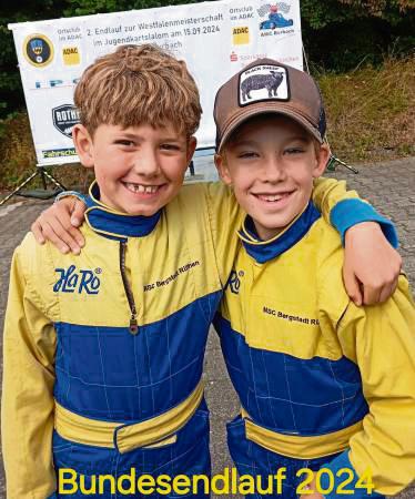 Beim ADAC Bundesendlauf dabei: Cooper Fechner (l.) und Piet Cußmann vom MSC Bergstadt Rüthen.