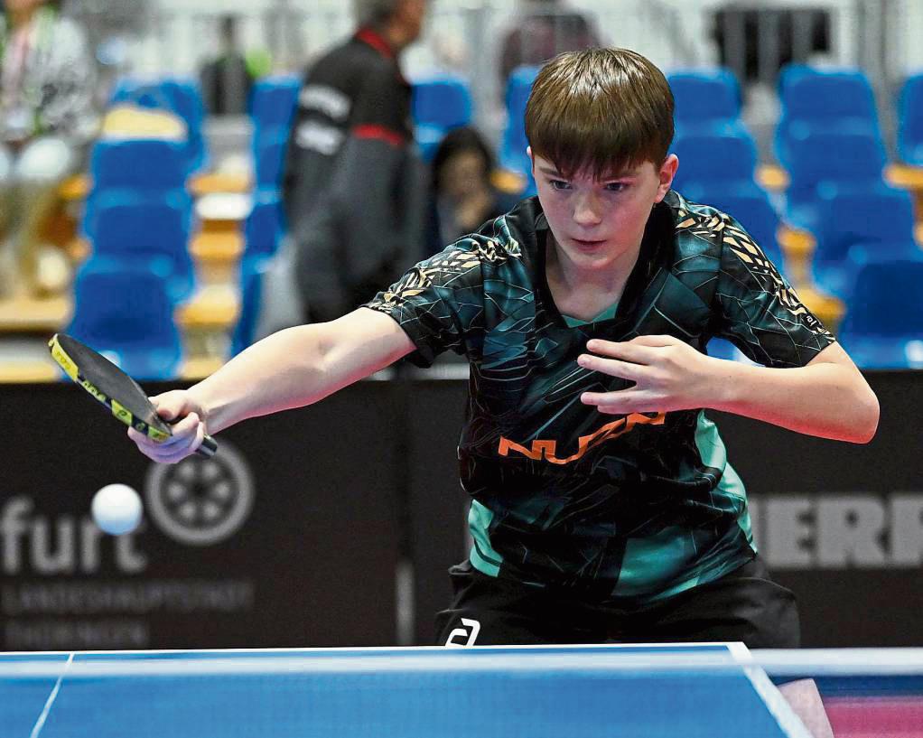 Als einziger U15-Junge des westdeutschen TT-Verbandes gelang Ole Brock vom TTC Bad Westernkotten bei den deutschen Titelkämpfen der Sprung in die Hauptrunde. Foto: Fuhrmann