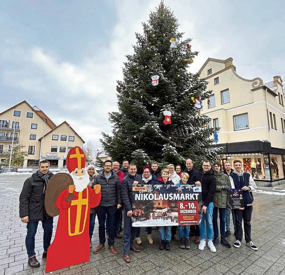 Rund um die stattliche Tanne findet der Bürener Nikolausmarkt statt – von Freitag, 8., bis Sonntag, 10. Dezember.