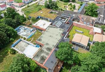 Unser Überflieger hatte am Freitag die Therme in den Fokus gerückt. Foto: Eickhoff
