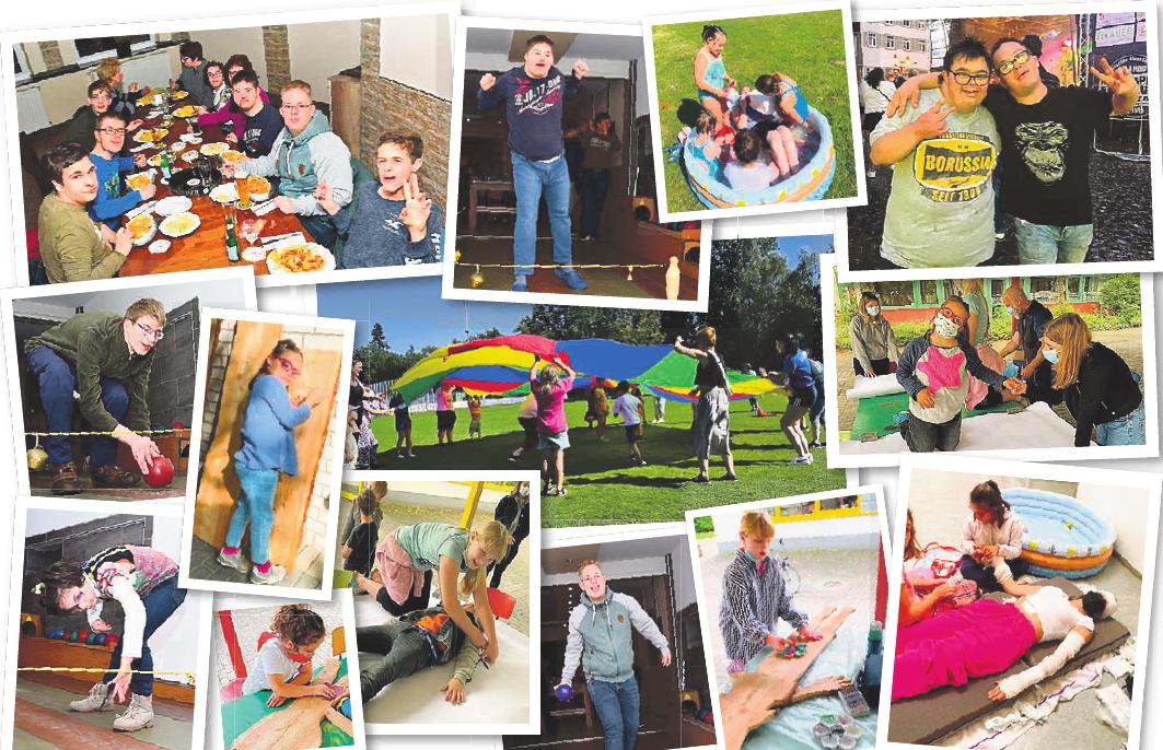 Bunt, abwechslungsreich, aber auch betreuungs- und somit kostenintensiv ist das Freizeitangebot der Lebenshilfe. Die Patriot-Weihnachtsspende geht deshalb 2024 an den familienunterstützenden Dienst des Vereins. Fotos: Lebenshilfe / Montage: Kovar
