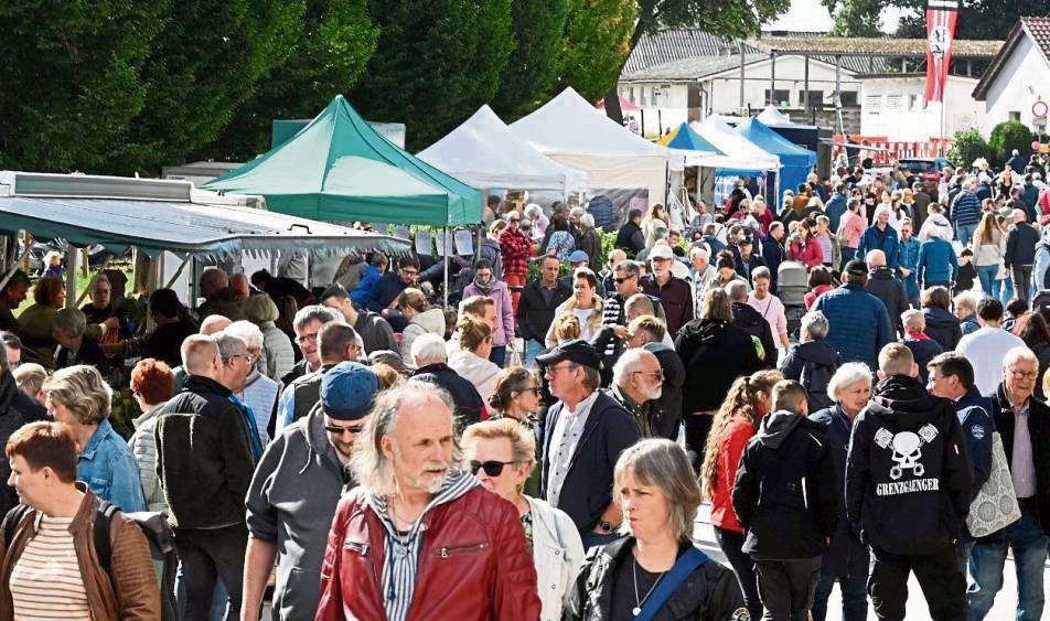 Die Besucher strömten in Scharen zum Haus Düsse, um sich beim Bauernmarkt über die Landwirtschaft zu informieren, bei den Direktvermarkten einzukaufen und sich gut zu verpflegen.